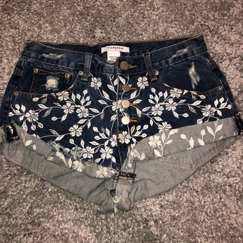 Embroidered shorts